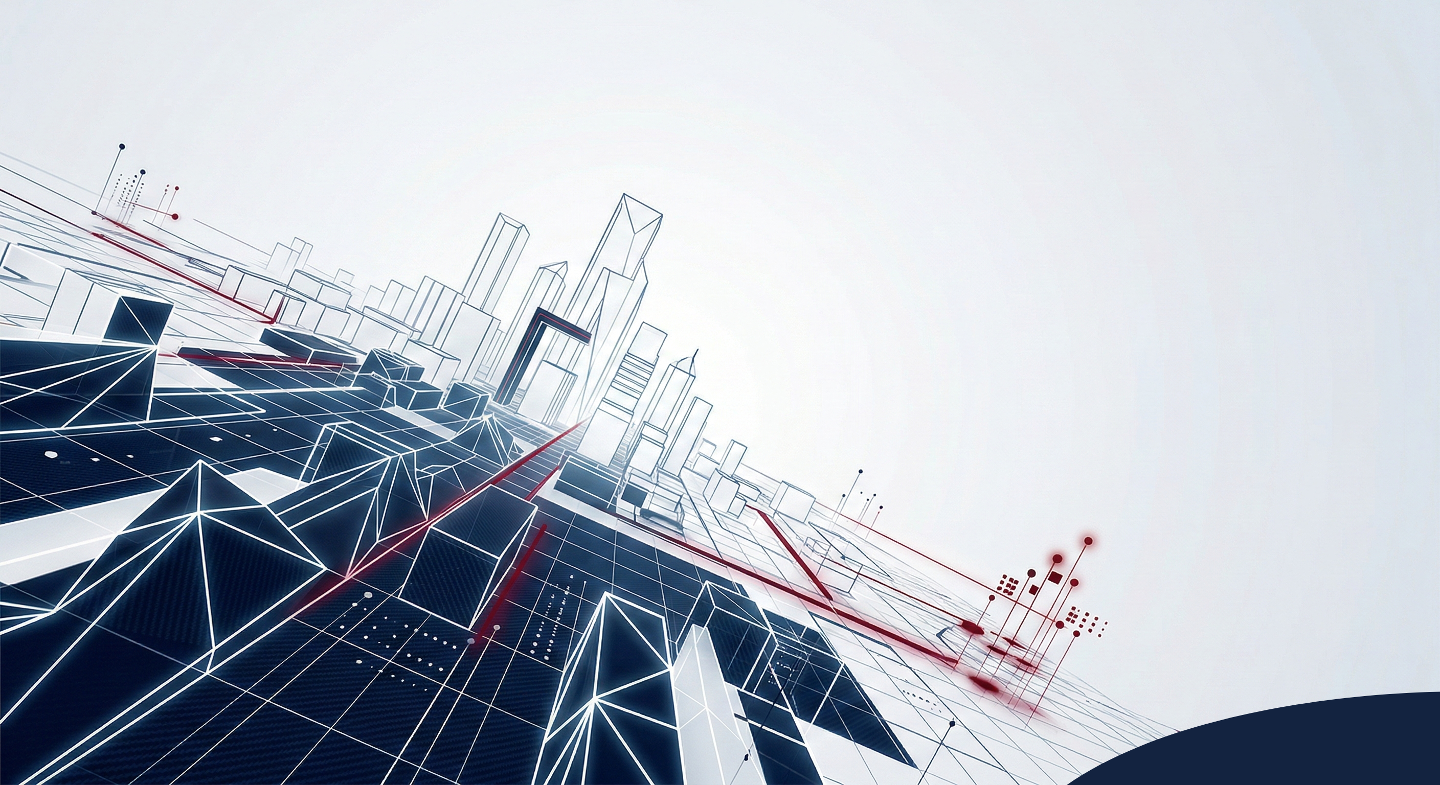 Abstract visualization of scalable digital enterprise infrastructure